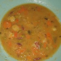 Vegetables soup at Nirvana in Florence