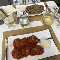 Opposite the ravioli: tagliatelle with truffle sauce   at Nirvana in Florence