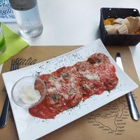 Soya Ragu ravioli at Nirvana in Florence