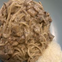 truffle carbonara, a must try!  at Nirvana in Florence
