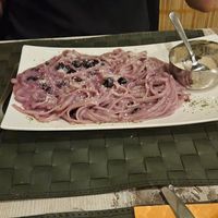 Tagliolini bluberries at Nirvana in Florence