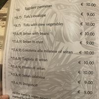Menu   at Nirvana in Florence