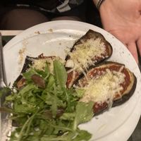 Eggplant parmagon vegan !!  at Nirvana in Florence