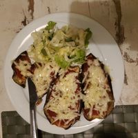 Eggplant Parmesan at Nirvana in Florence