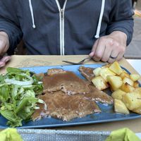 Seitan roast- good but needed salt   at Nirvana in Florence