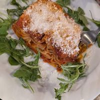 Lasagna at Nirvana in Florence