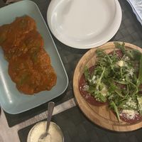 Ravioli, me@t and cheez sharing board  at Nirvana in Florence