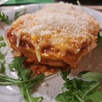 Vegan lasagne at Nirvana in Florence