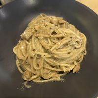 carbonara with truffles  at Nirvana in Florence