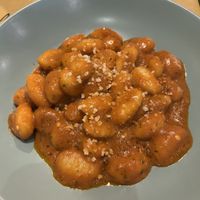 gnocchi with red pesto  at Nirvana in Florence