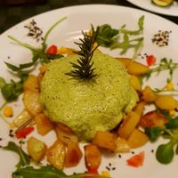 ‘Meaty’ vegan burger  at Nirvana in Florence