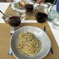 Carbonara with truffle (ok) and lasagne (not great)  at Nirvana in Florence