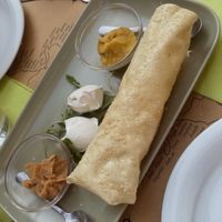 Crepes with hummus and cream cheese  at Nirvana in Florence