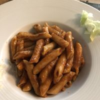 Pasta with red sauce at Nirvana in Florence