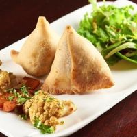 Vegetable Samosas at Nirvana in Cambridge