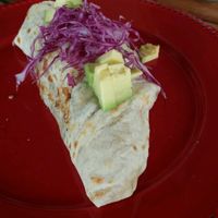 The burrito was very filling.  at Wacamole in Punta Cana