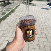 Iced coffee w/ cashew milk  at Fruit Box in Ohrid
