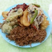 plate under 15RM at Liew Chai Vegetarian in Kota Kinabalu