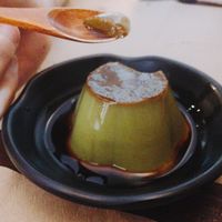 Matcha pudding (no vegan) at Kawamura in Barcelona