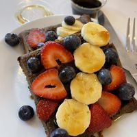 Basic waffles at Local Juicery in Flagstaff