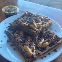 Peanut butter chocolate waffles!  at Local Juicery in Flagstaff
