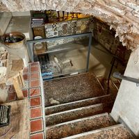 Down into the restaurant  at The Kasbar in 