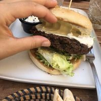 Black bean burger  at The Kasbar in 