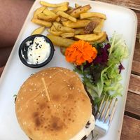 black bean burger set  at The Kasbar in 