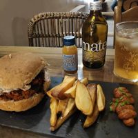 Jackfruit burger in the Kashbar at The Kasbar in 