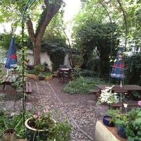 Some of their garden (cloudy weather) at Natureza in Prague