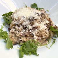 Mushroom risotto   at Natureza in Prague