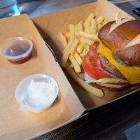 Vegan burger at Natureza in Prague