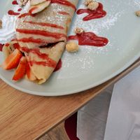Crepe comes in different looks, depending on the whims of the cook that day I presume at Natureza in Prague