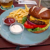 Vegan Burger at Natureza in Prague