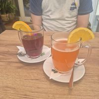 Mulled wine and hot aperol spritz at Natureza in Prague