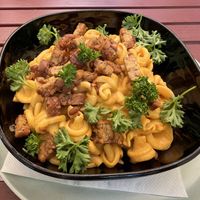 Vegan Mac and cheese  at Natureza in Prague