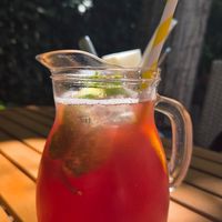 Sour cherry lemonade at Natureza in Prague