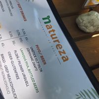Just the menu header at Natureza in Prague