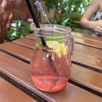 Lavender lemonade (it was full, I had some before I took the photo)   at Natureza in Prague