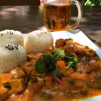 Had the curry - nice flavors, soft sweet-sour switch, really good! at Natureza in Prague