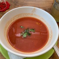 Vegan Tomato soup  at Natureza in Prague