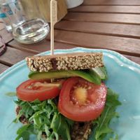 Avocado toast at Natureza in Prague