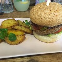 Linda McCartney burger at Natureza in Prague