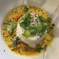 Chickpea Curry at Natureza in Prague