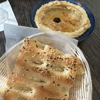 Hummus and bread  at AnAr Persian Cusine in Richmond