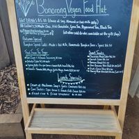 Menu available 13 July 2024 at Bonorong Wildlife Sanctuary Kiosk and Shop in Brighton