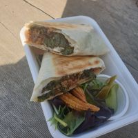 Burrito inspired wrap at Bonorong Wildlife Sanctuary Kiosk and Shop in Brighton