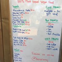 Menu March 2020 at Bonorong Wildlife Sanctuary Kiosk and Shop in Brighton