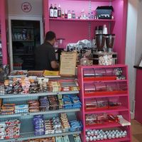 Coffee bar and typical Cologne Büdchen Kiosk at Koln Kiosk in Cologne