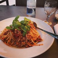 Vegan spaghetti bolognaise ❤️ at Safran - BioBistro in Radolfzell